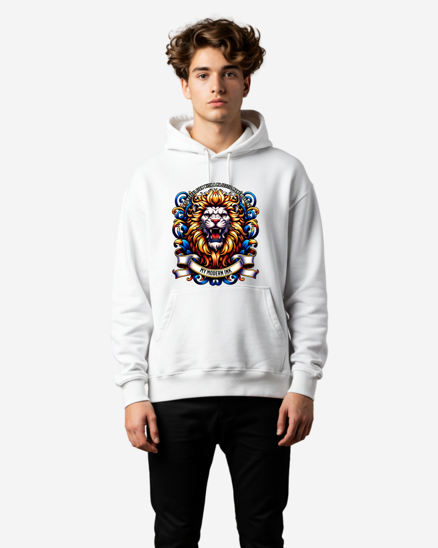 A Powerful Lion Men's Oversized Hoodie