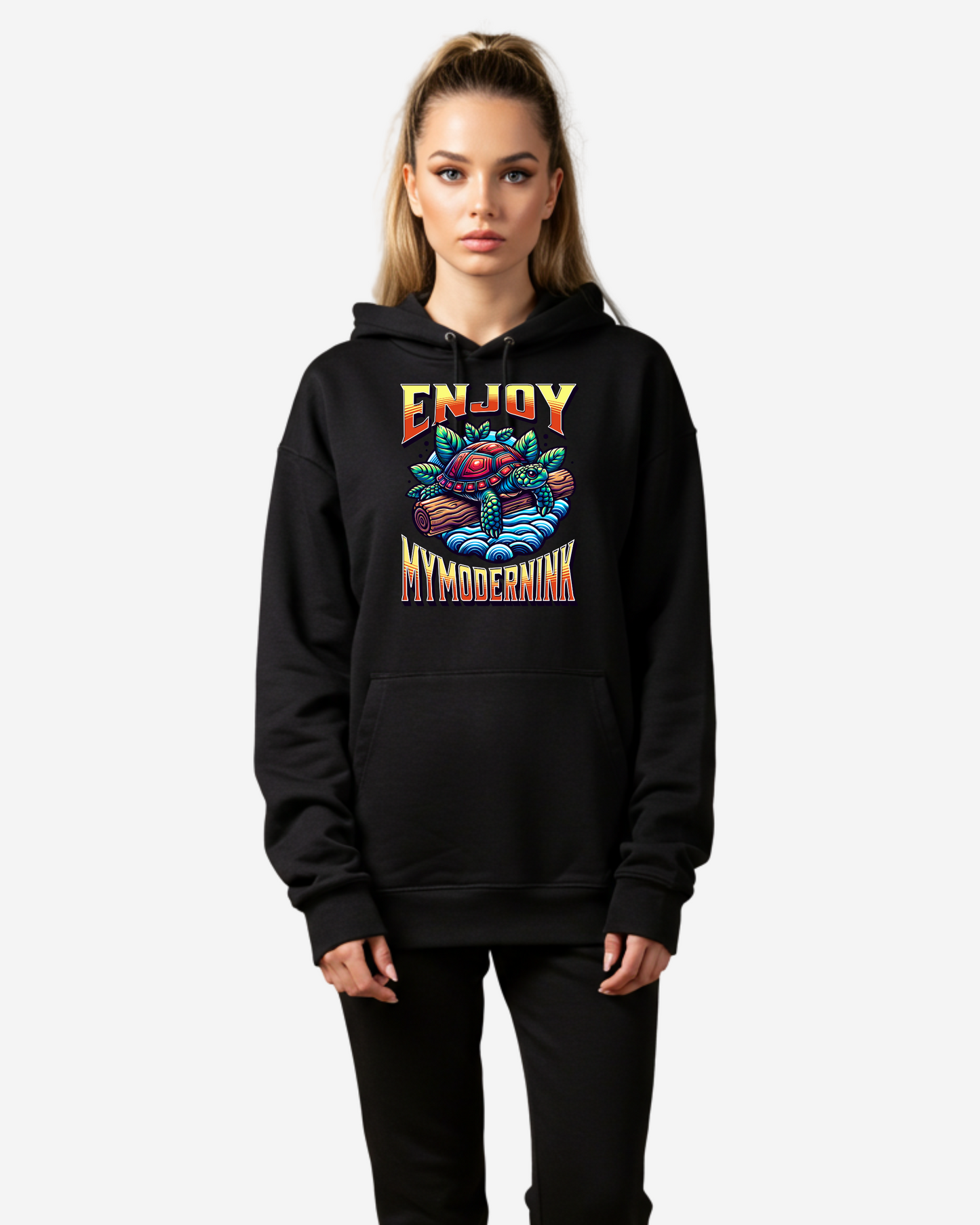 Illustrative Enjoy Your Own Pac Women's Oversized Hoodie