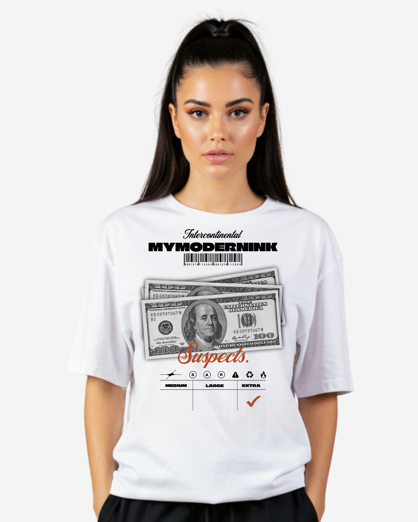 Streetwear Money Graphic Women's Oversized T-Shirt