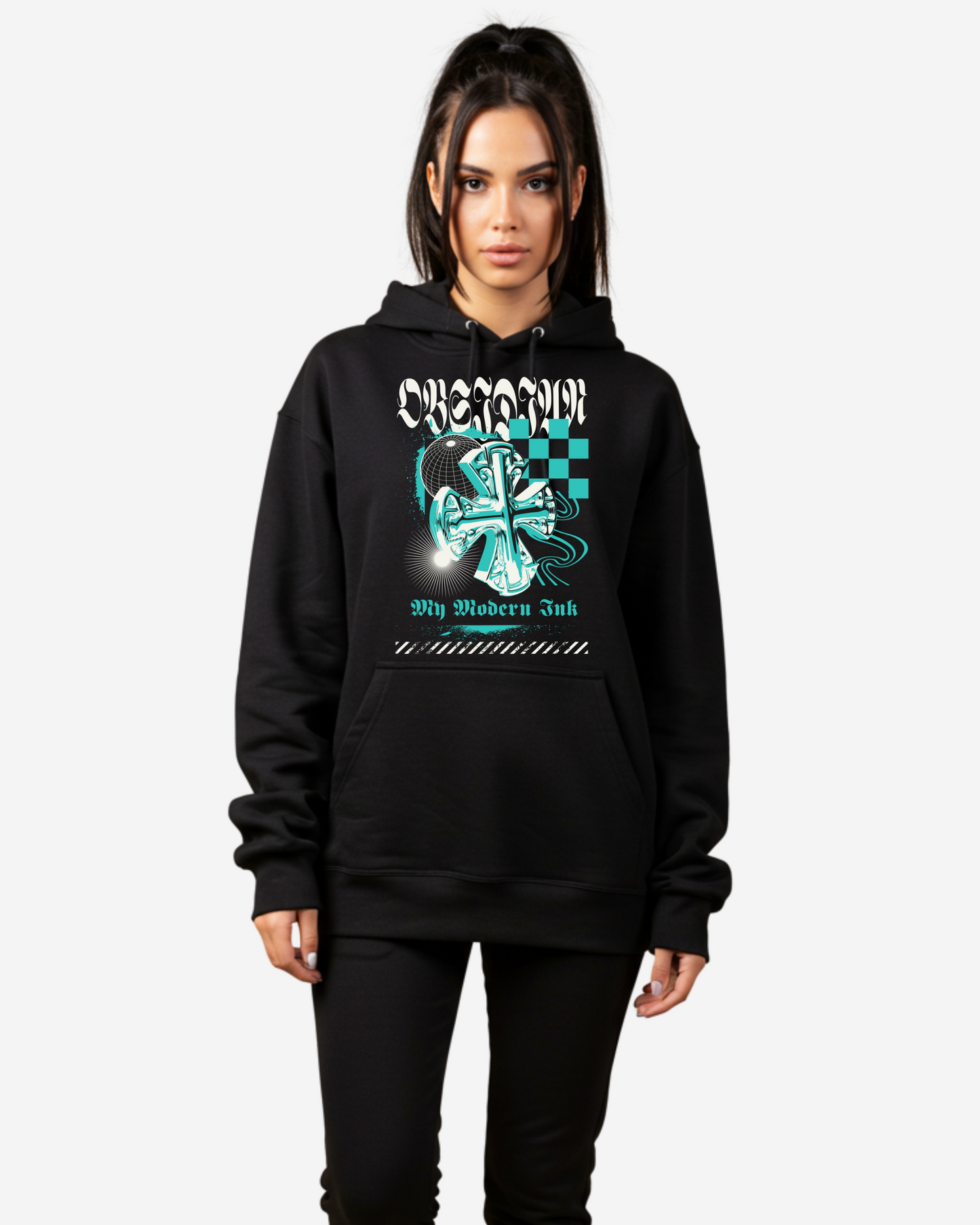 Obsidian Y2K Style Streetwear Women's Oversized Hoodie