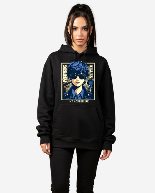 Anime Music Style Women's Oversized Hoodie