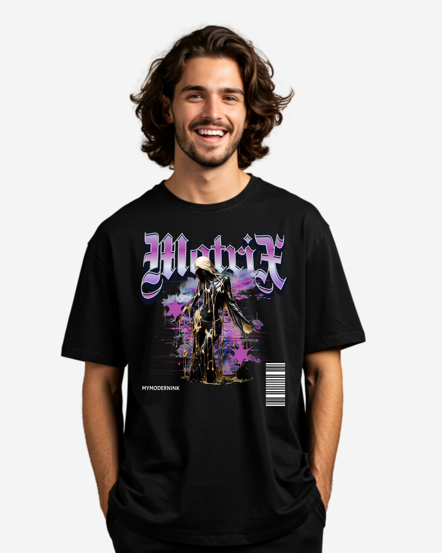 Moon Planet Streetwear Brutalism Men's Oversized T-Shirt