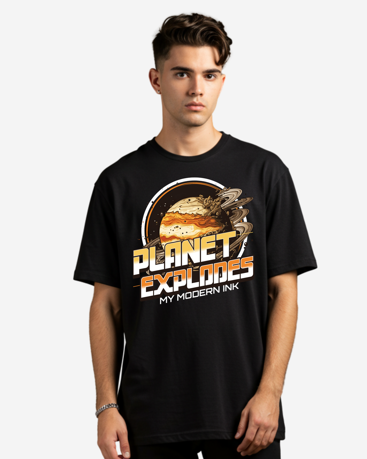 Planet Explodes Men's Oversized T-Shirt