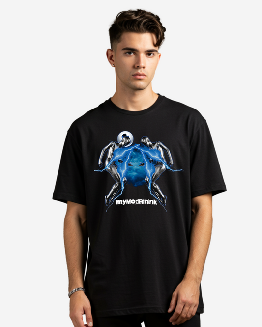 Abstract Streetwear Graphic Men's Oversized T-Shirt