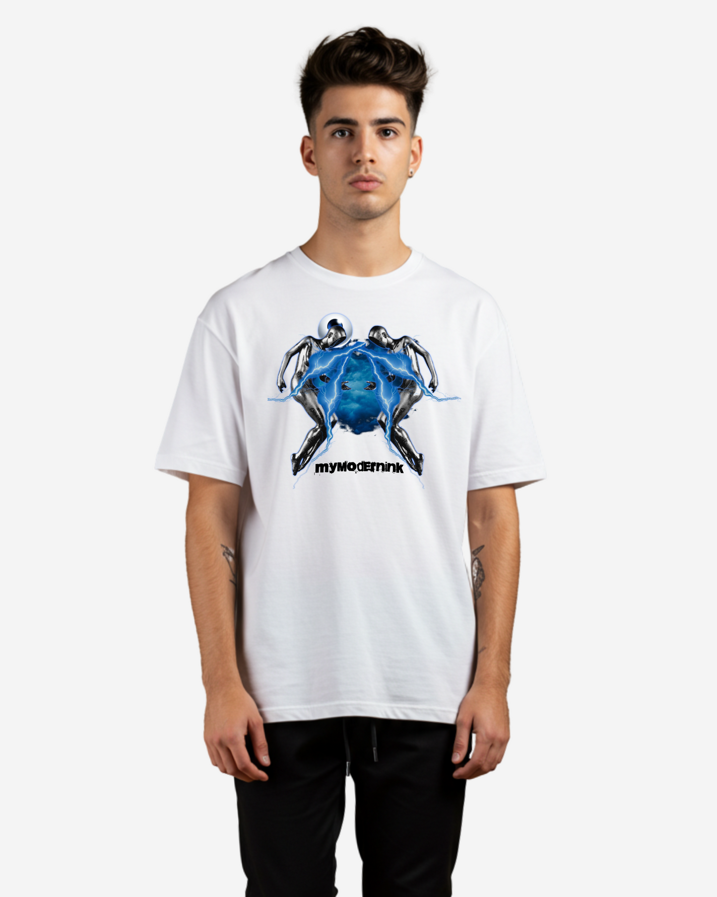Abstract Streetwear Graphic Men's Oversized T-Shirt
