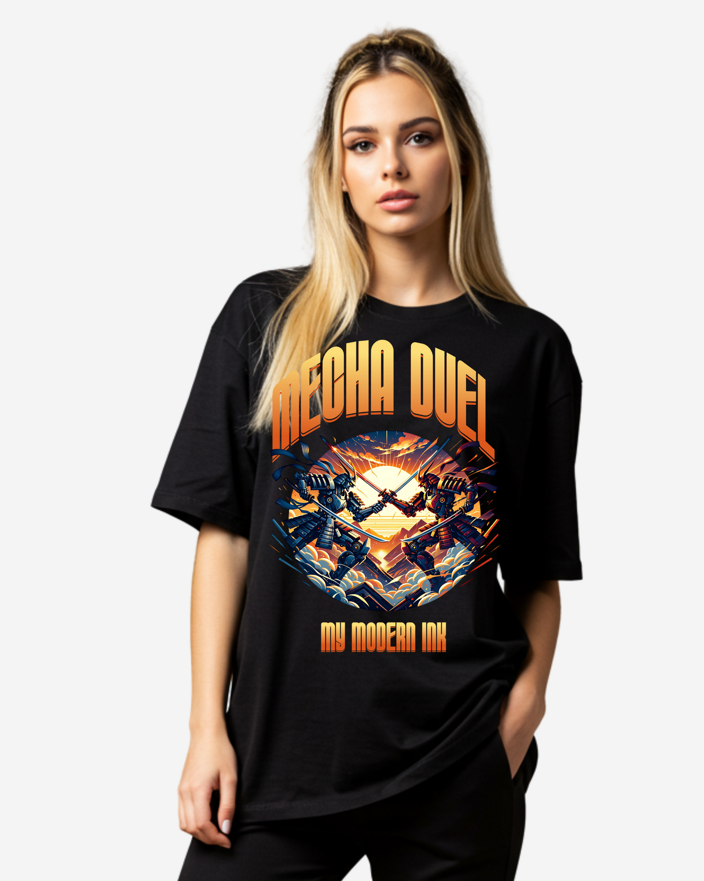 Mecha Duel Women's Oversized T-Shirt
