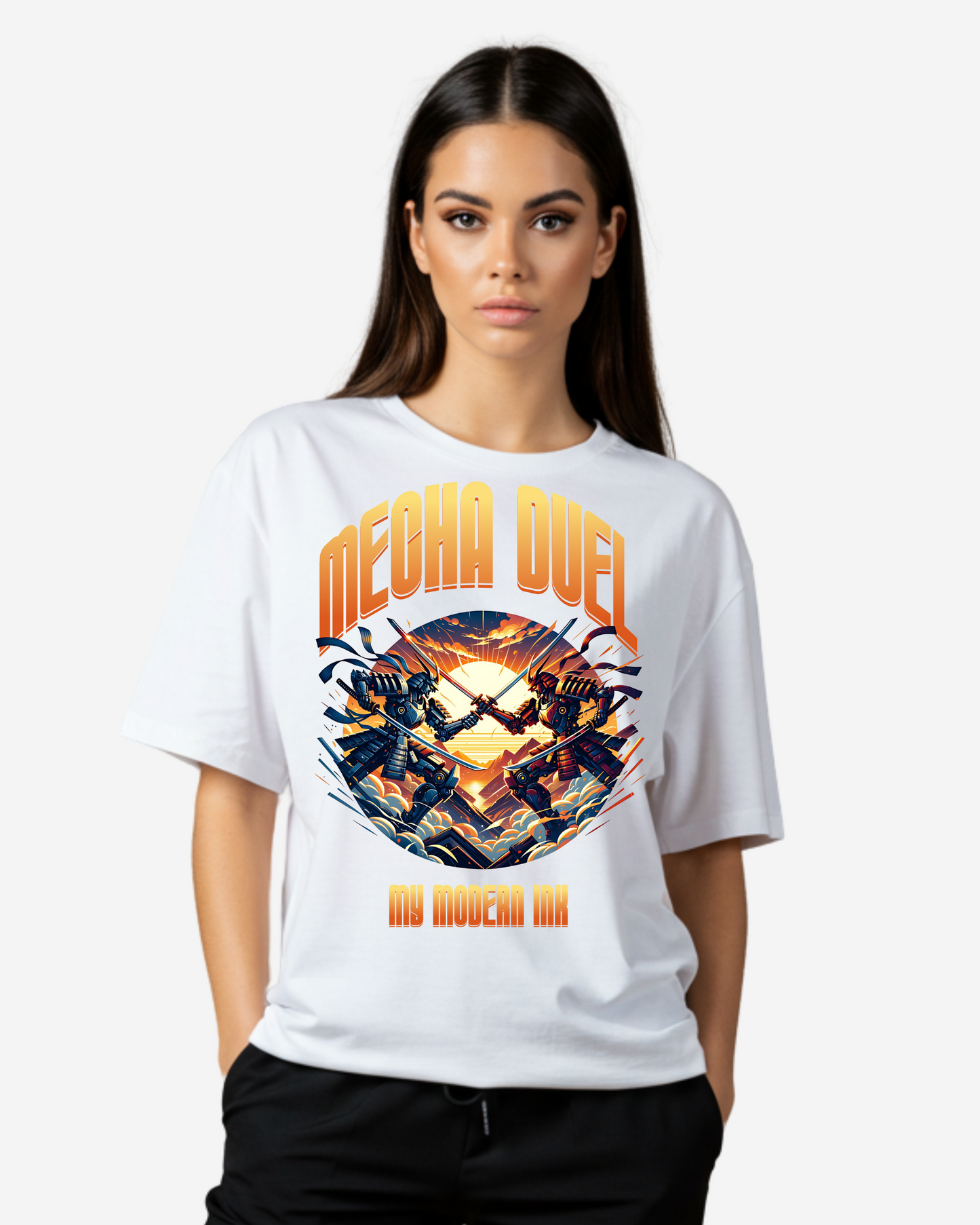 Mecha Duel Women's Oversized T-Shirt