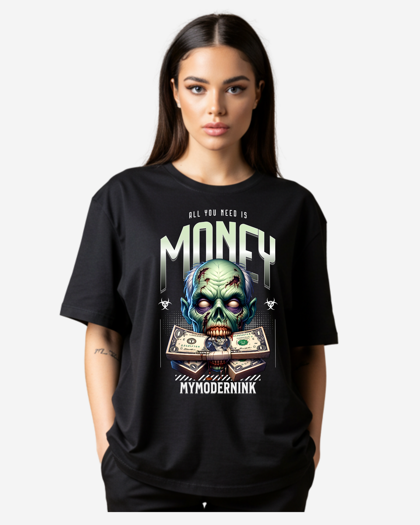 Money Zombie Women's Oversized T-Shirt