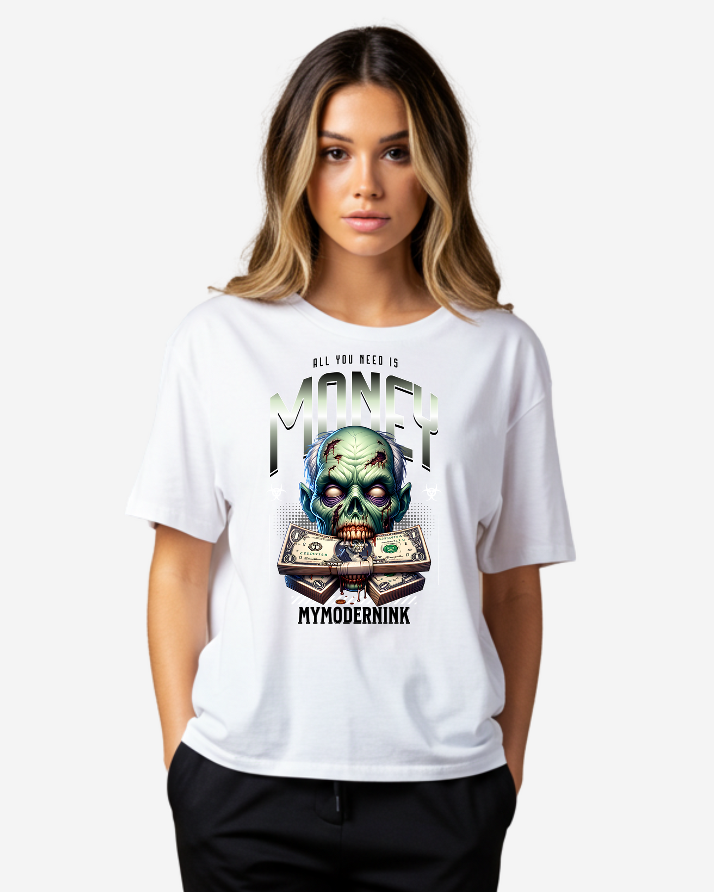 Money Zombie Women's Oversized T-Shirt