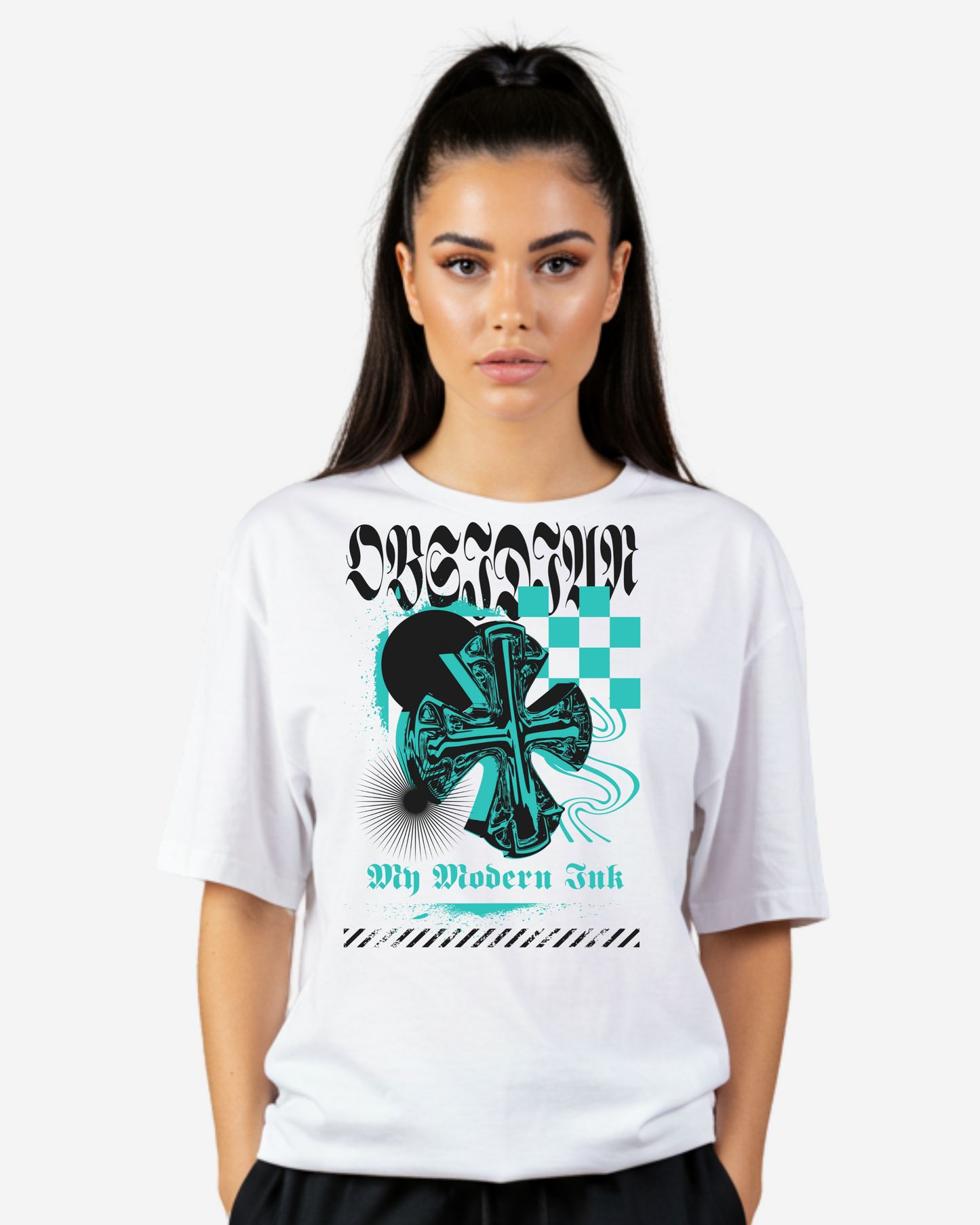 Obsidian Y2K Style Streetwear Women's Oversized T-Shirt
