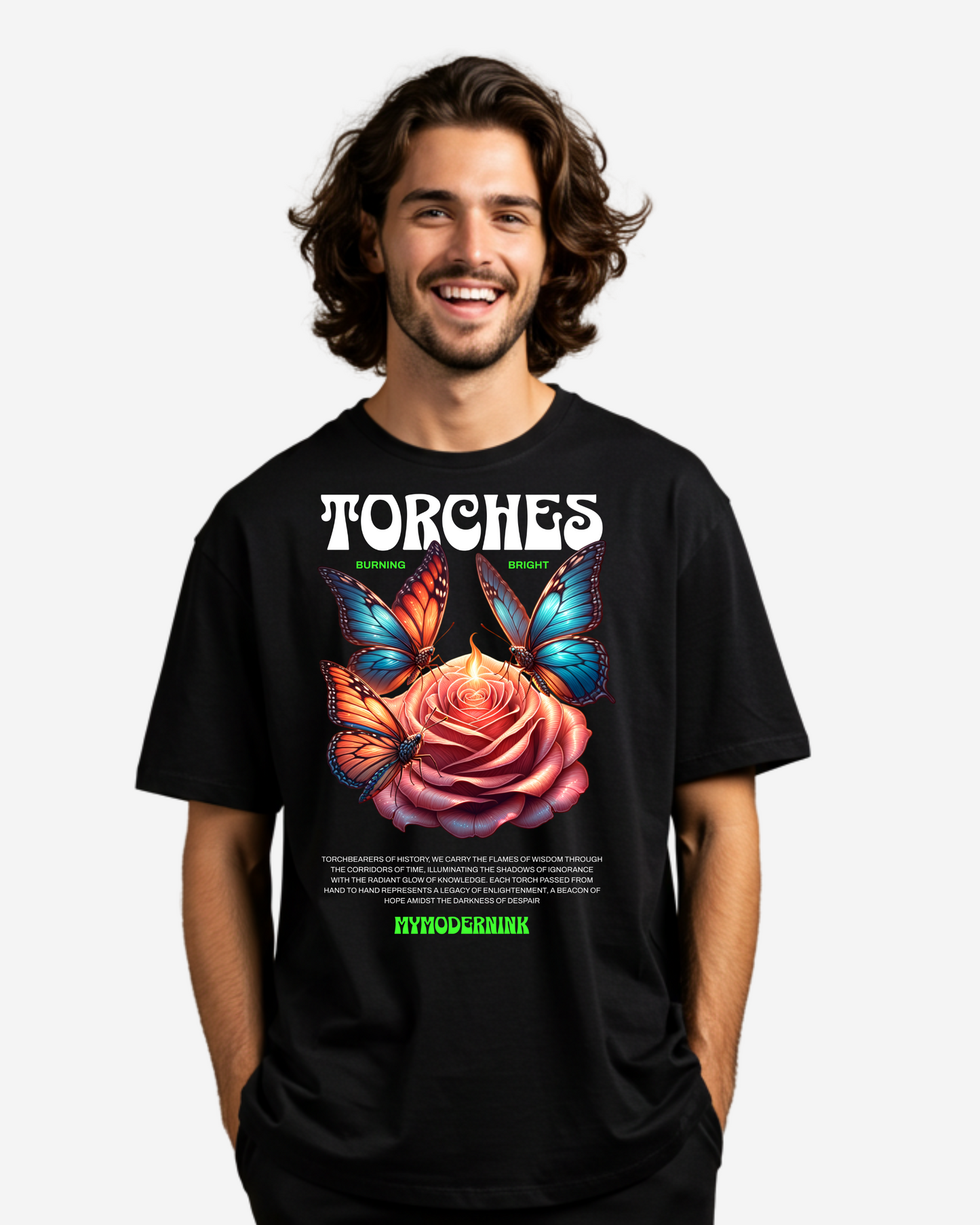 Torches Streetwear Men's Oversized T-Shirt