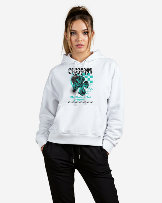 Obsidian Y2K Style Streetwear Women's Oversized Hoodie