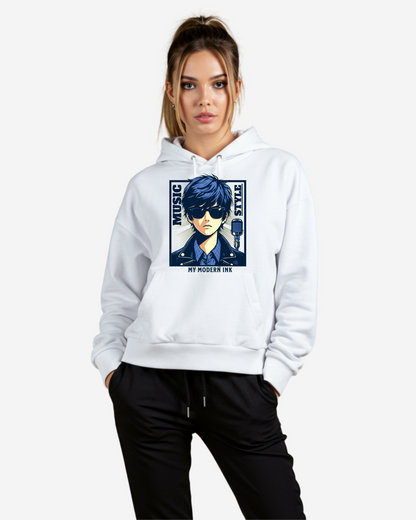 Anime Music Style Women's Oversized Hoodie