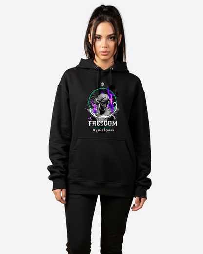 Freedom Flame Statue Women's Oversized Hoodie