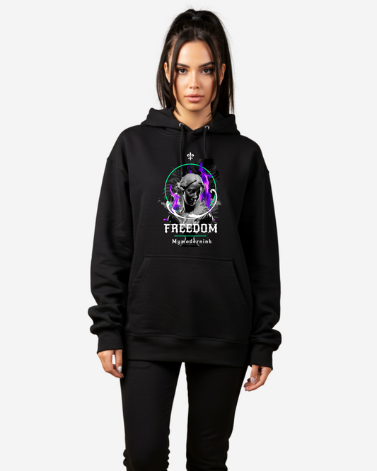 Freedom Flame Statue Women's Oversized Hoodie