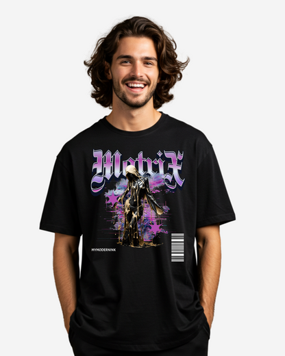 Moon Planet Streetwear Brutalism Men's Oversized T-Shirt