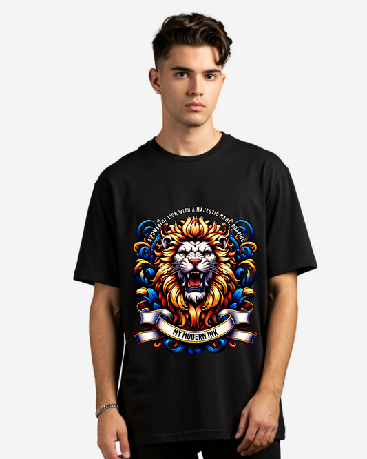 A Powerful Lion Men's Oversized T-Shirt