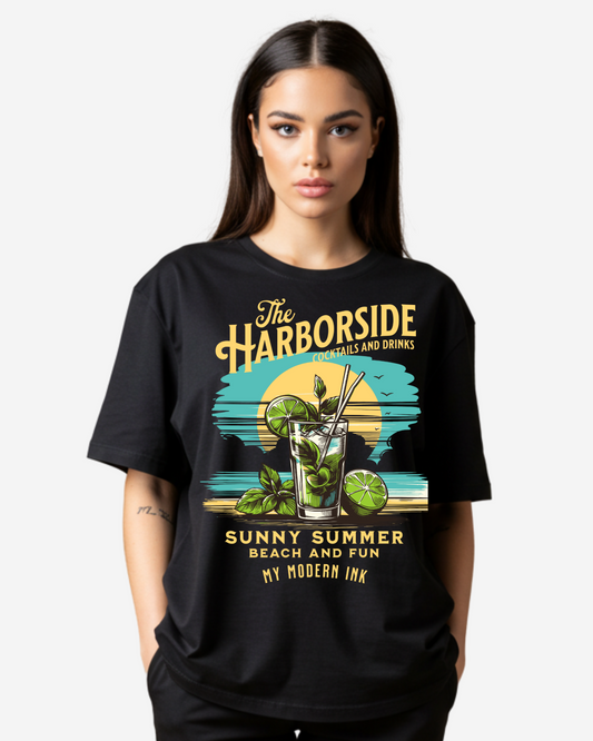 Art Illustration Retro Summer Women's Oversized T-Shirt