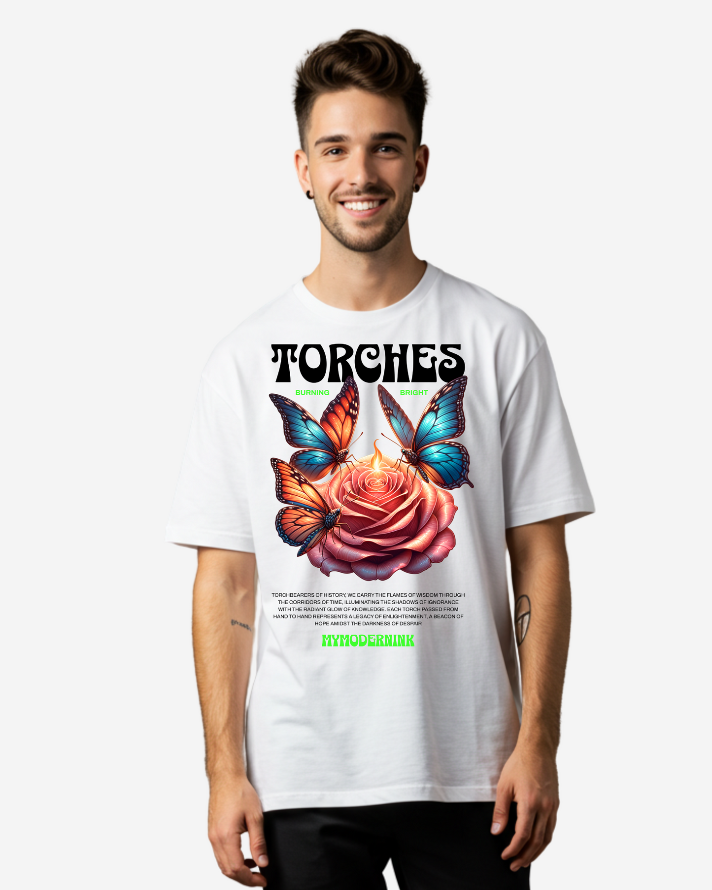 Torches Streetwear Men's Oversized T-Shirt